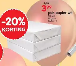 Yess pak papier wit aanbieding