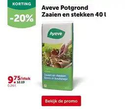 AVEVE Aveve Potgrond Zaaien en stekken 40 l aanbieding
