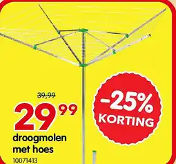 Yess droogmolen met hoes aanbieding
