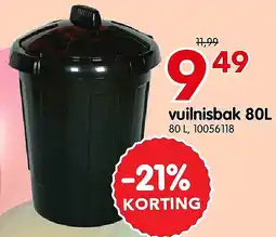 Yess vuilnisbak 80L aanbieding