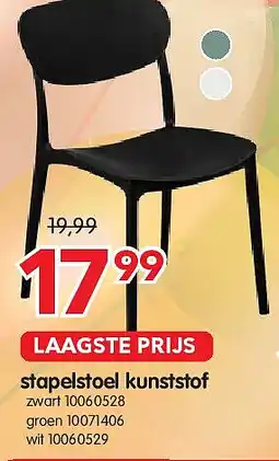 Yess stapelstoel kunststof aanbieding