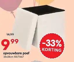 Yess opvouwbare poef aanbieding