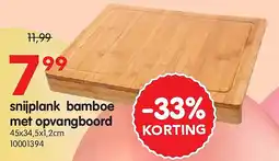 Yess snijplank bamboe met opvangboord aanbieding