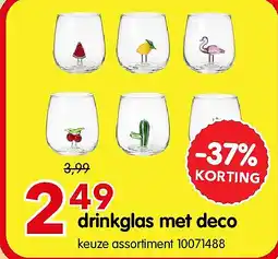 Yess drinkglas met deco aanbieding