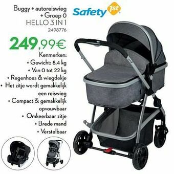 Cora Buggy + autoreiswieg + groep 0 hello 3 in 1 aanbieding