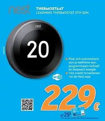 Nest thermostaat learning thermostat 3th gen