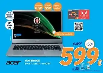 Krëfel Acer notebook swift 3 sf314-41-r21b aanbieding