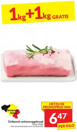 Intermarché Ontbeend varkensruggebraad aanbieding