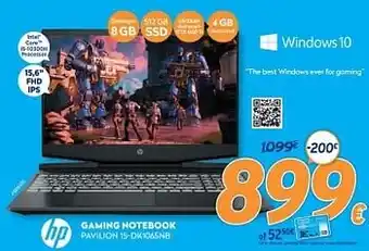 Hp gaming notebook pavilion 15-dk1065nb