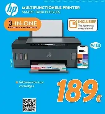 Krëfel Hp multifunctionele printer smart tank plus 555 aanbieding