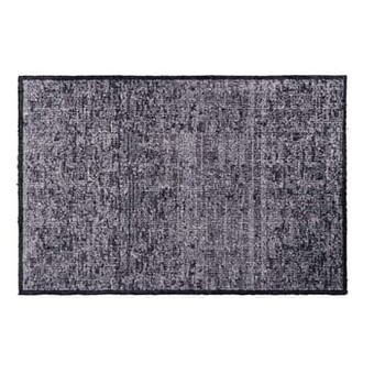 Leen Bakker Mat Soft & Deco Velvet - antraciet - 67x100 cm - Leen Bakker aanbieding