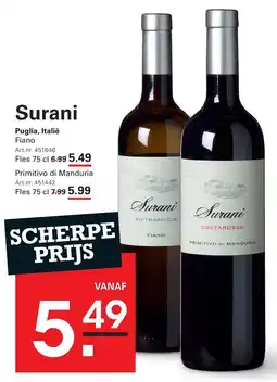 Sligro Surani Fiano aanbieding