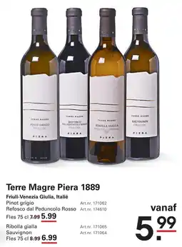 Sligro Terre Magre Piera 1889 Pinot grigio aanbieding