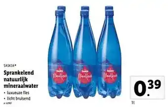 Lidl Sprankelend natuurlijk mineraalwater aanbieding