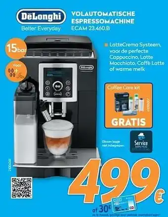 Krëfel Delonghi volautomatische espressomachine ecam 23.460.b aanbieding