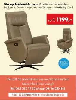 Woonsquare Sta-op-fauteuil Ancona aanbieding