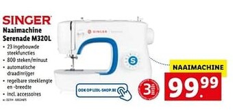 Lidl Singer naaimachine serenade m320l aanbieding