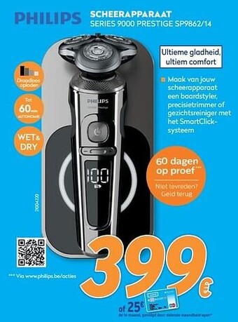 Philips scheerapparaat series 9000 prestige sp9862-14