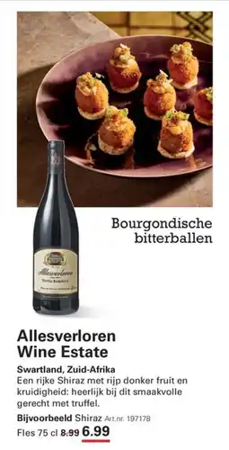 Sligro Allesverloren Wine Estate aanbieding