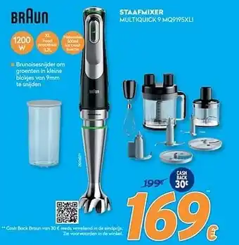 Krëfel Braun staafmixer multiquick 9 mq9195xli aanbieding