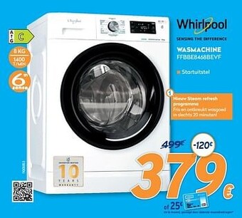 Krëfel Whirlpool wasmachine ffbbe8468bevf aanbieding