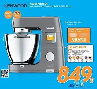 Krëfel Kenwood keukenrobot kwl90.124si titanium chef patissier xl aanbieding