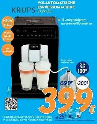 Krëfel Krups volautomatische espressomachine ea891810 aanbieding