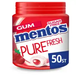 Albert Heijn Mentos Gum Pure fresh aardbei aanbieding