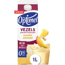 Albert Heijn Optimel Drinkyoghurt vezels mango ananas aanbieding