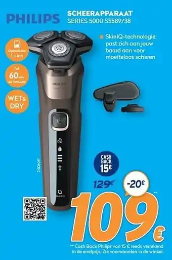 Krëfel Philips scheerapparaat series 5000 s5589-38 aanbieding