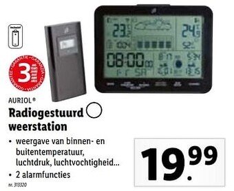 Lidl Auriol radiogestuurd weerstation aanbieding
