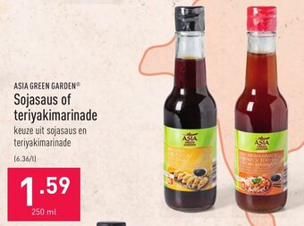 ALDI Asia Green Garden Sojasaus of teriyakimarinade aanbieding