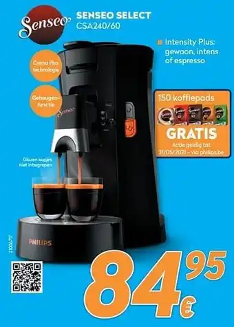 Krëfel Philips senseo select csa240-60 aanbieding