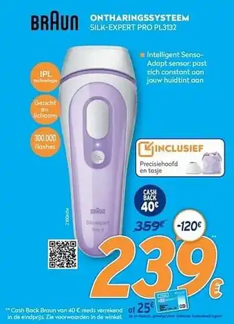 Krëfel Braun ontharingssysteem silk-expert pro pl3132 aanbieding