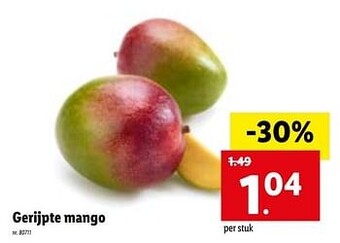 Lidl Gerijpte mango aanbieding