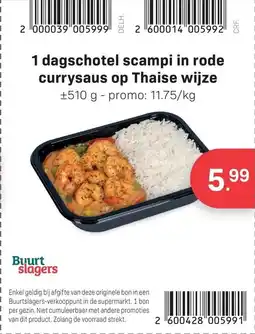 Bon Ap 1 dagschotel scampi in rode currysaus op thaise wijze aanbieding