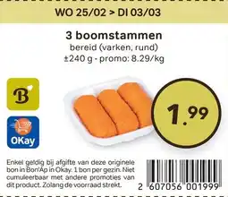 Bon Ap 3 boomstammen aanbieding