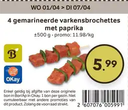 Bon Ap 4 gemarineerde varkensbrochettes met paprika aanbieding