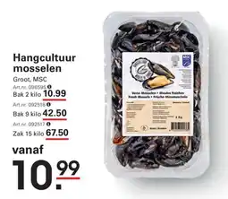 Sligro Hangcultuur mosselen Groot MSC aanbieding