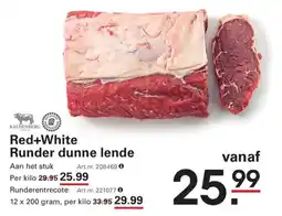 Sligro Red+White Runder dunne lende aanbieding