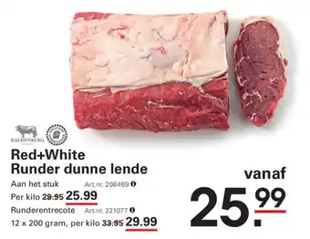 Sligro Red+White Runder dunne lende aanbieding
