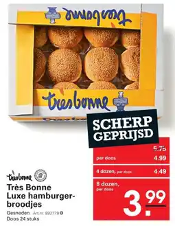 Sligro Très bonne luxe hamburger broodjes aanbieding