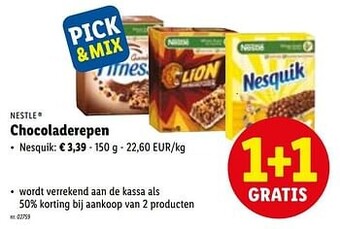 Chocoladerepen nesquik