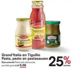 Sligro Grand'Italia en Tigullio Pasta, pesto en pastasauzen aanbieding