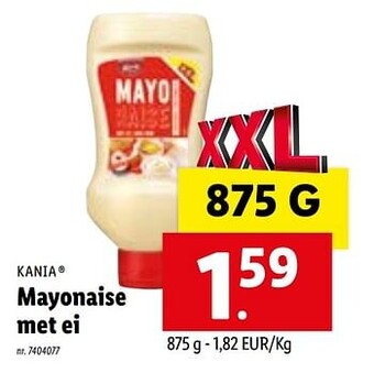 Lidl Mayonaise met ei aanbieding