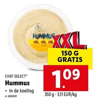 Lidl Hummus aanbieding