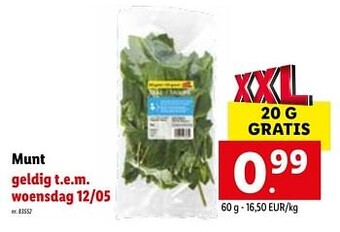 Lidl Munt aanbieding