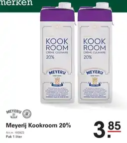 Sligro Meyerij Kookroom 20% aanbieding