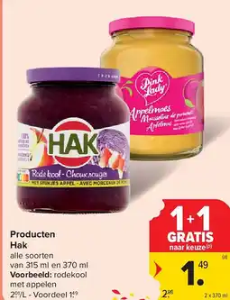 Carrefour Producten Hak aanbieding