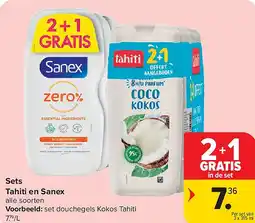 Carrefour Sets Tahiti en Sanex aanbieding